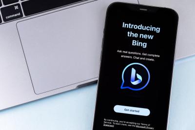 bing search app on smartphone screen