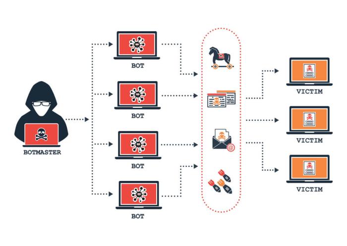 depiction of a botnet