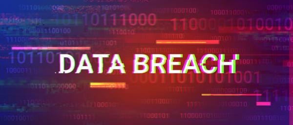 words "data breach" on digital background