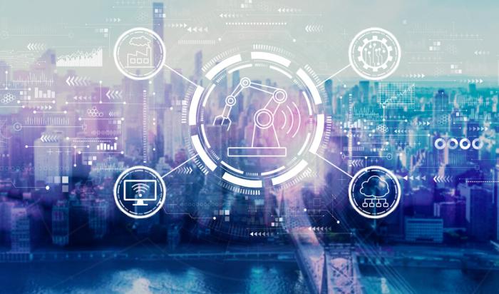 iot devices with new york skyline
